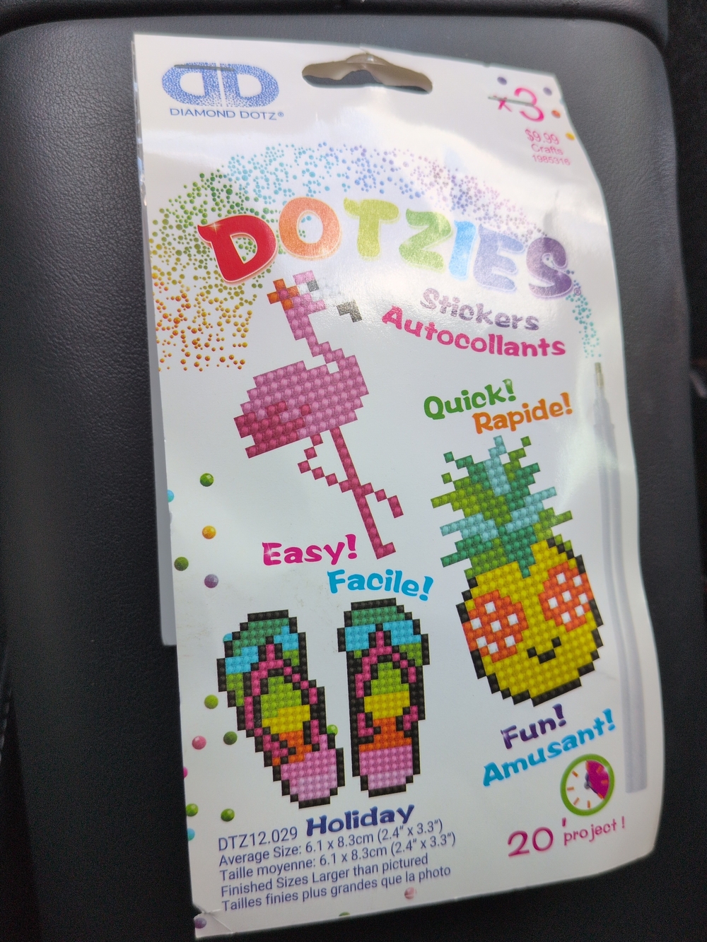 Diamond Dotz Dotzies Sticker Craft Kit - Summer Tropical Theme Makes 3 New